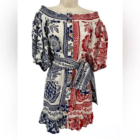 FARM RIO - Mixed Pineapple Garden Dress - Size Small - Picture 5 of 13